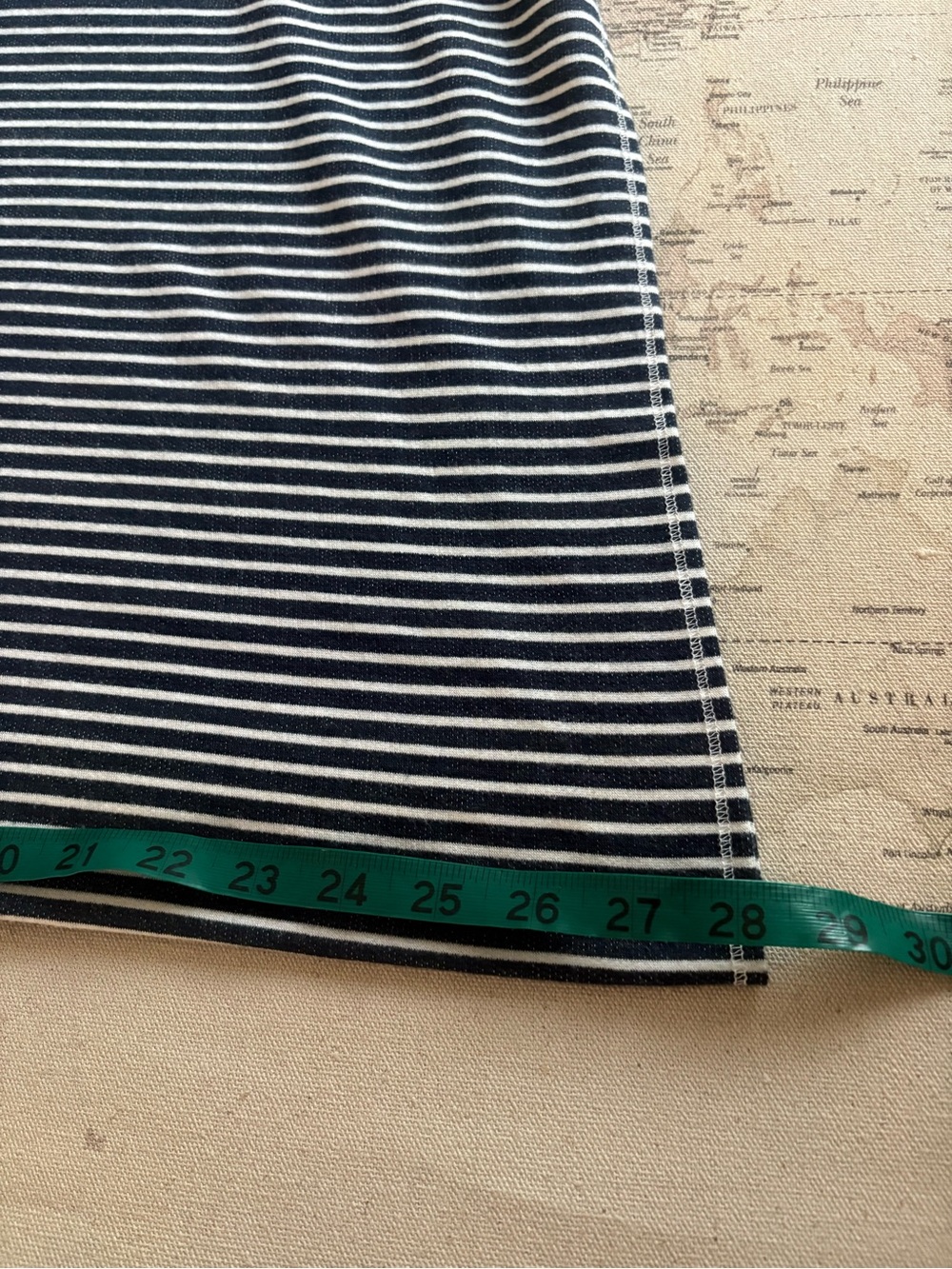 Bleusalt The Lite Wraps 1 Yard Signature Fabric Navy Stripe - Picture 8 of 9